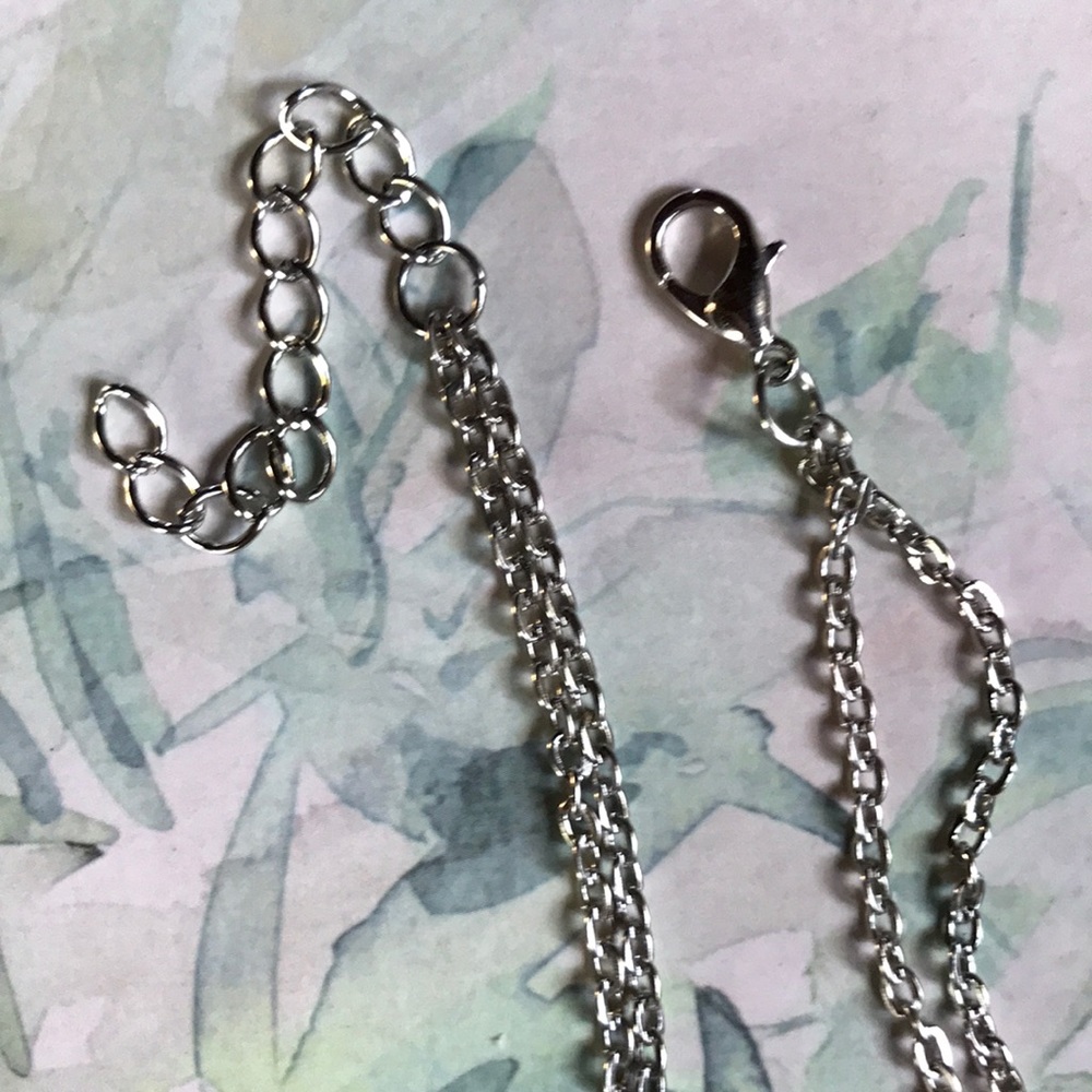 New! Double Chain Howlite Bar Necklace - Picture 5 of 7